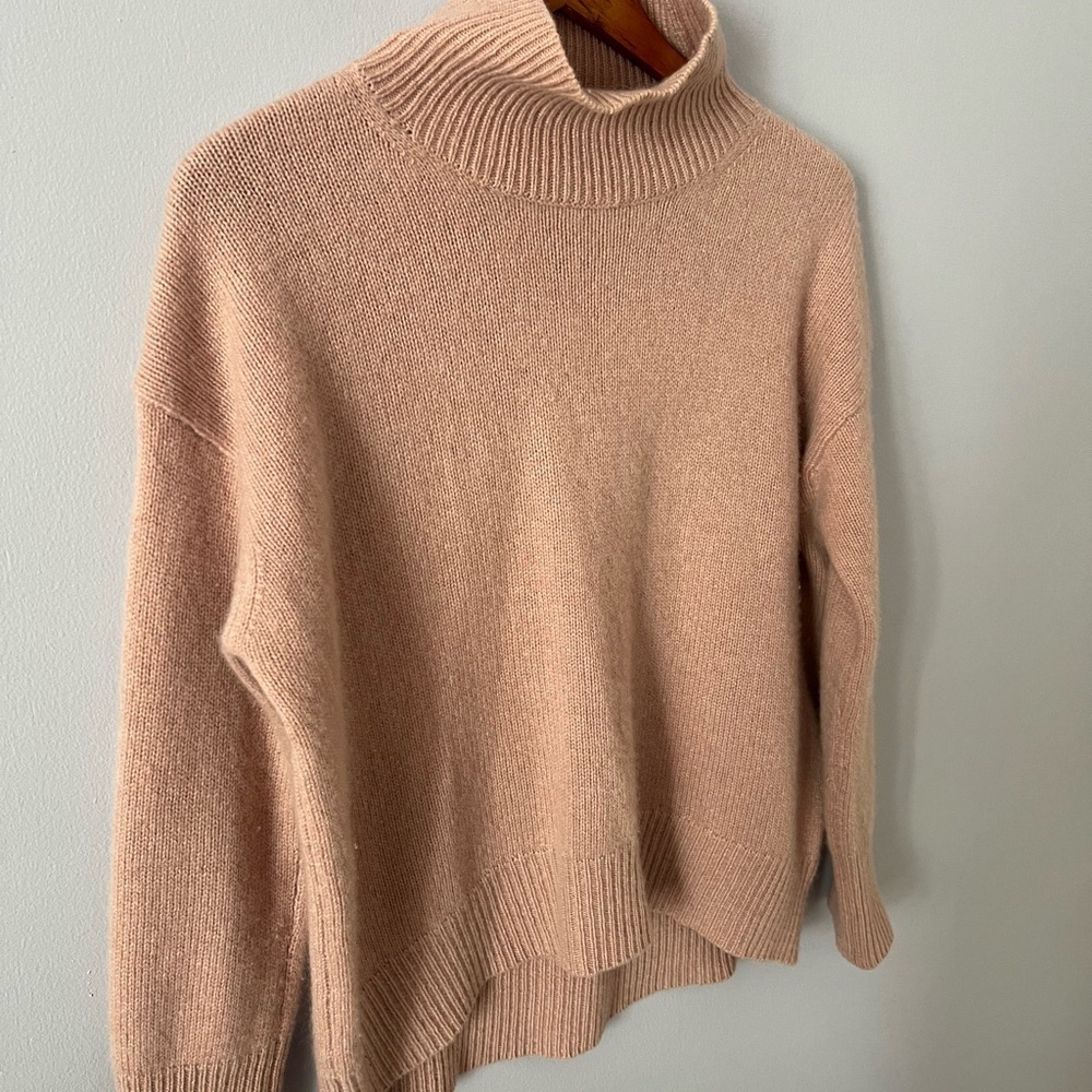 Baby Pink 100% Cashmere Turtleneck - Picture 2 of 8